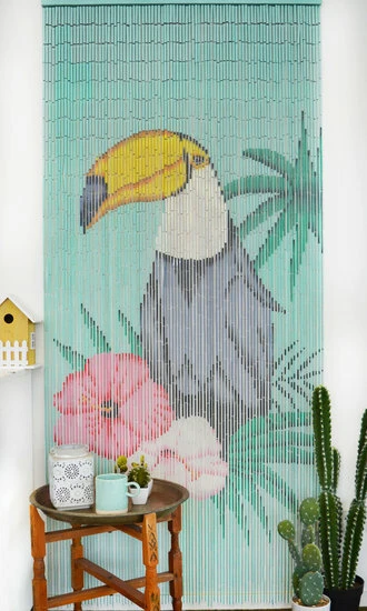 Bamboe Vliegengordijn Toekan 90x200cm - Afbeelding 3