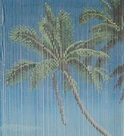 Bamboe Vliegengordijn Palm Op Strand 90x200cm