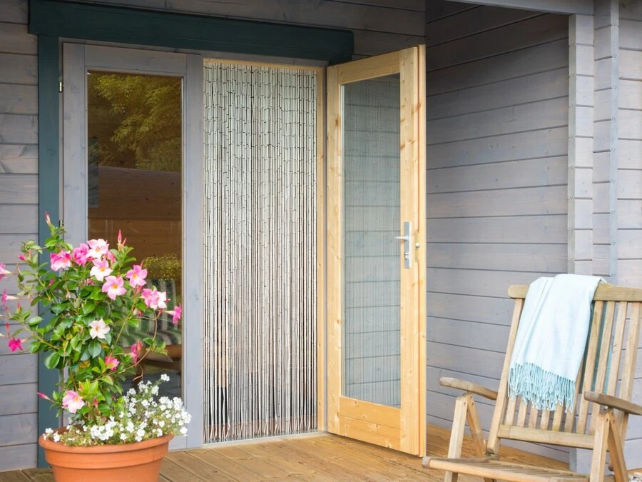 Bamboe Vliegengordijn Wit 90x200cm (90 Strengen) - Afbeelding 2