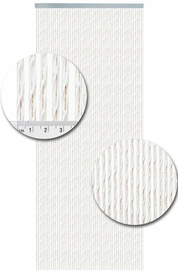 Vliegengordijn Luxe Bali Bruin-transparant 100x240cm - Afbeelding 2