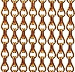 Vliegengordijn Kettingen Oranje Glans 100x240cm