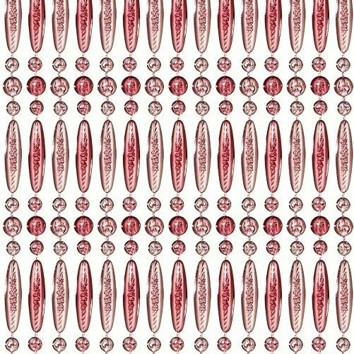 Vliegengordijn Kralen Recht Roze Transparant 90x210cm