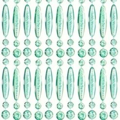 Vliegengordijn Kralen Recht Turquoise Transparant 90x210cm