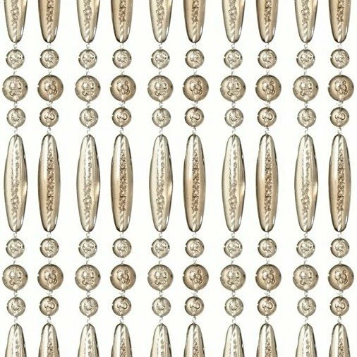 Vliegengordijn Kralen Recht Champagne Transparant 90x210cm