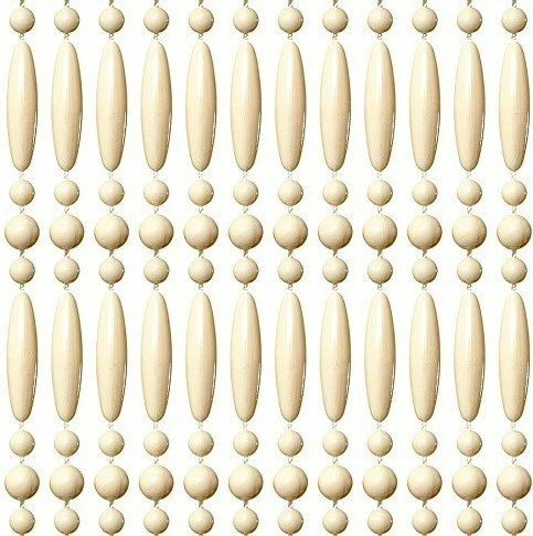 Vliegengordijn Kralen Recht Creme 90x210cm