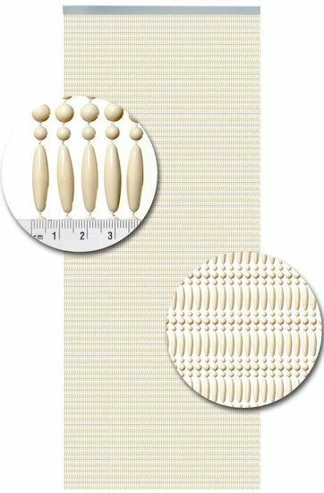 Vliegengordijn Kralen Recht Creme 90x210cm - Afbeelding 2