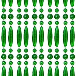 Vliegengordijn Kralen Recht Groen Transparant 90x210cm