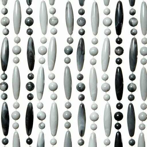 Vliegengordijn Kralen Grijs/wit 90x210cm