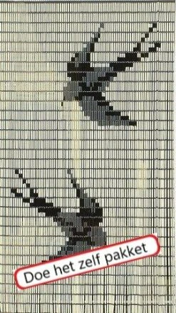 Vliegengordijn Bouwpakket Vogels Creme 90x210cm