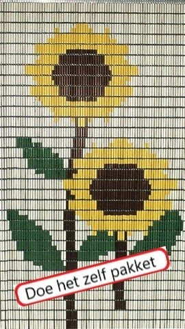 Vliegengordijn Bouwpakket Zonnebloemen 90x210cm