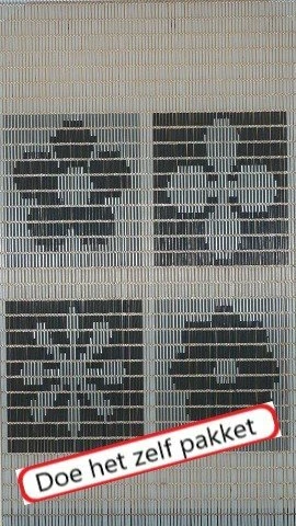 Vliegengordijn Bouwpakket 4 Vlakken Met Bloemen 90x210cm