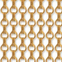 Vliegengordijn Kettingen Goud Glans 100x240cm