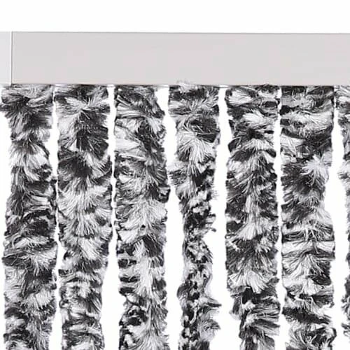 Vliegengordijn Kattenstaart 90x220cm (grijs/zwart/wit) - Afbeelding 2