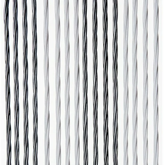 Vliegengordijn Victoria 90x220cm (wit-zilver)