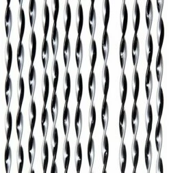 Vliegengordijn Opal 90x220cm (zilver-zwart)