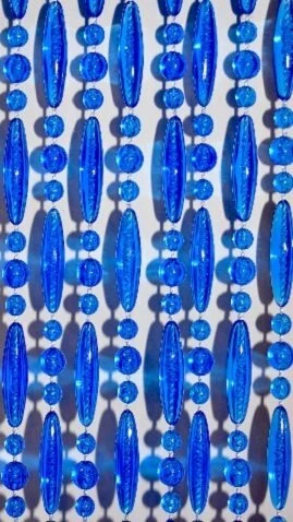 Vliegengordijn Kralen Transparant Blauw 90x210cm - Afbeelding 3