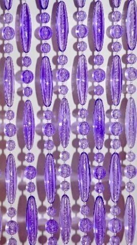 Vliegengordijn Kralen Paars Transparant 90x210cm - Afbeelding 3