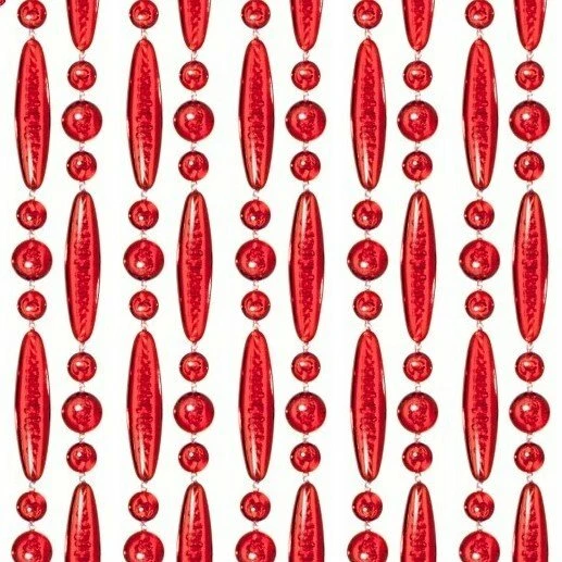 Vliegengordijn Kralen Rood Transparant 90x210cm