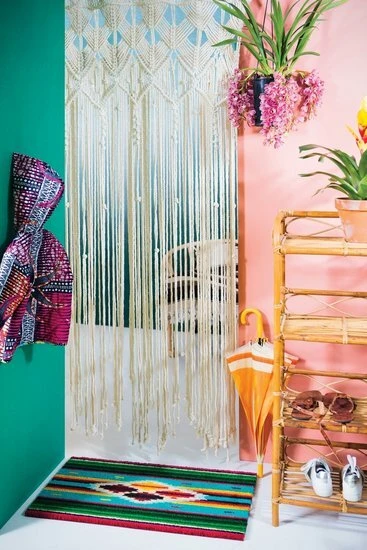 Vliegengordijn Macrame Beige 90x200