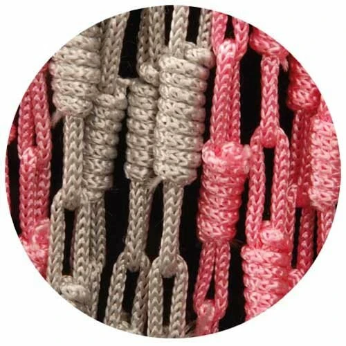 Vliegengordijn Knopen Grijs/roze 90x200cm - Afbeelding 3