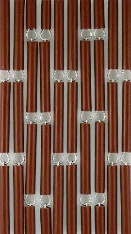 Vliegengordijn Op Maat: Hulzen Verspringen Bruin (kant En Klaar) - Afbeelding 2