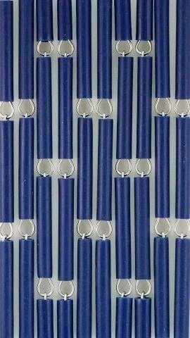 Vliegengordijn Op Maat: Hulzen Verspringen Donkerblauw (kant En Klaar) - Afbeelding 2