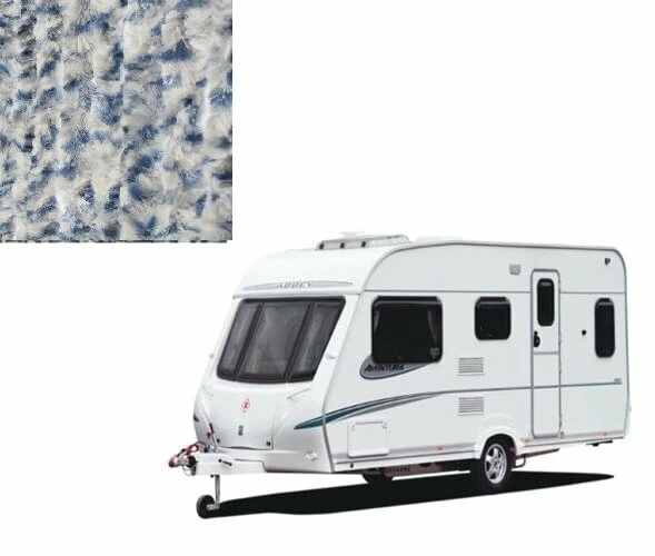 Vliegengordijn Caravan Blauw/wit 56x180cm
